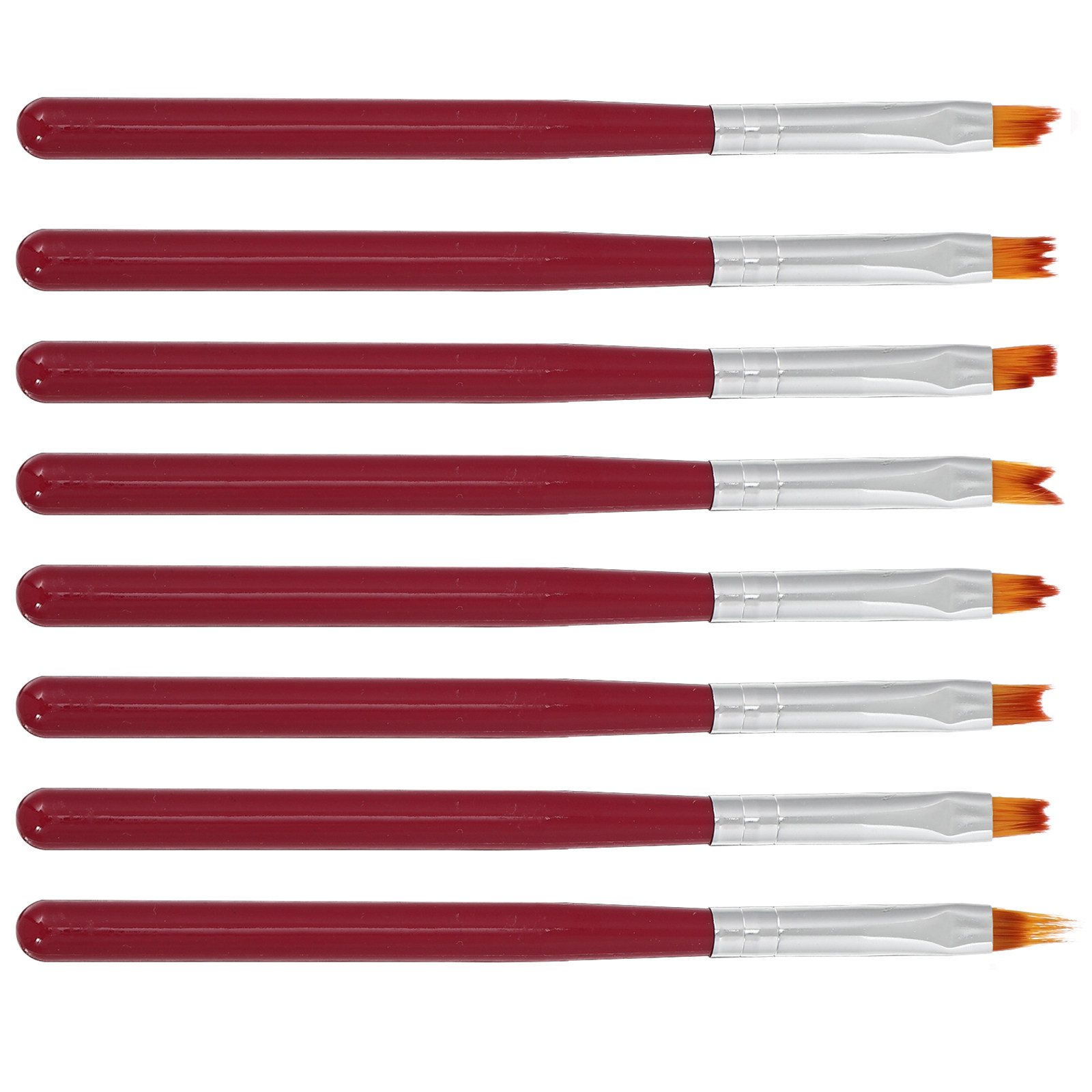 Brush Bristle Set - Zestaw 8 pędzli do zdobienia paznokci