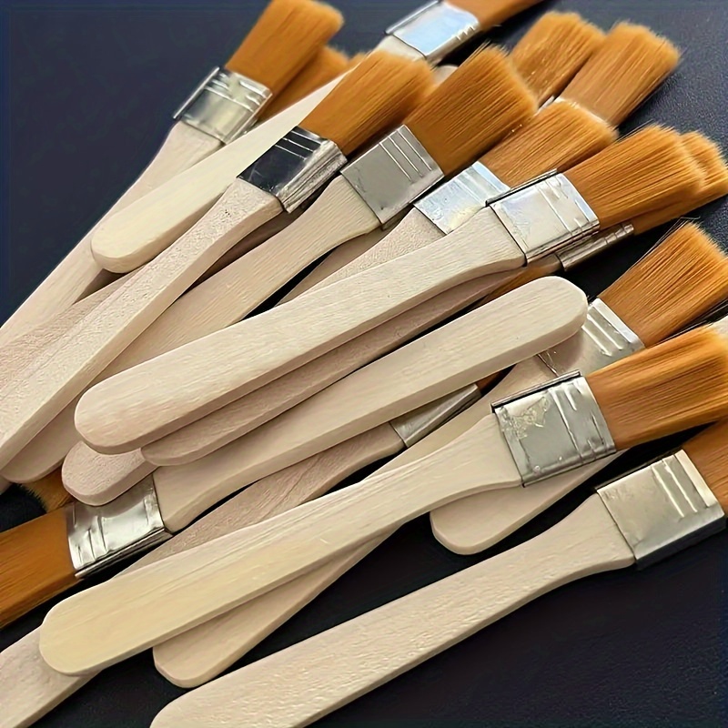 Brush Bristle Set - 10 szt. Pędzle z drewnianą rączką